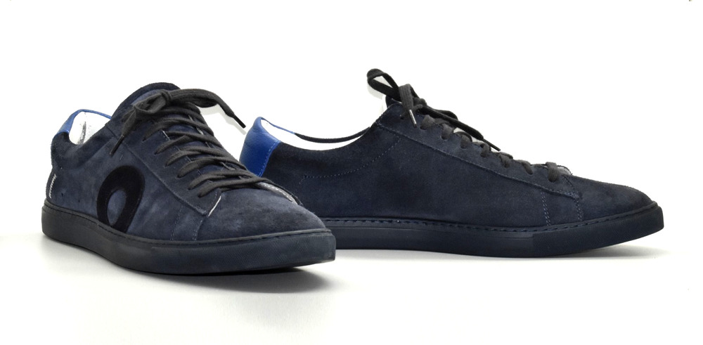 C0 Auth OLIVER CABELL Dark Navy/Blue Suede Low Top Sneakers Size 43